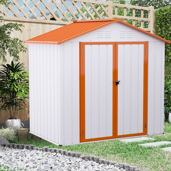 Thanaddo Outdoor 6 ft. W x 4 ft. D Metal Storage Shed & Reviews Wayfair